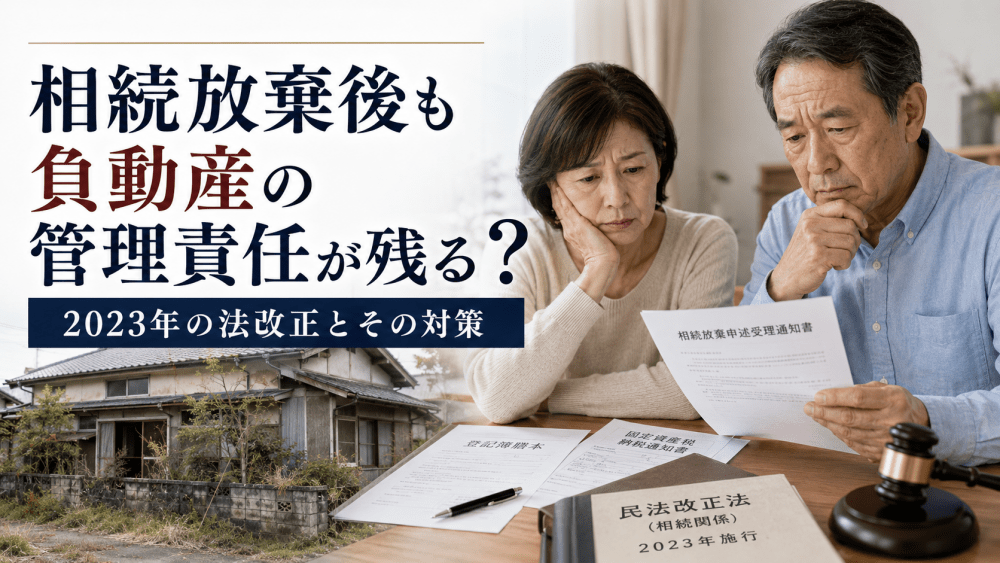 相続放棄後も負動産の管理責任が残る？2023年の法改正とその対策