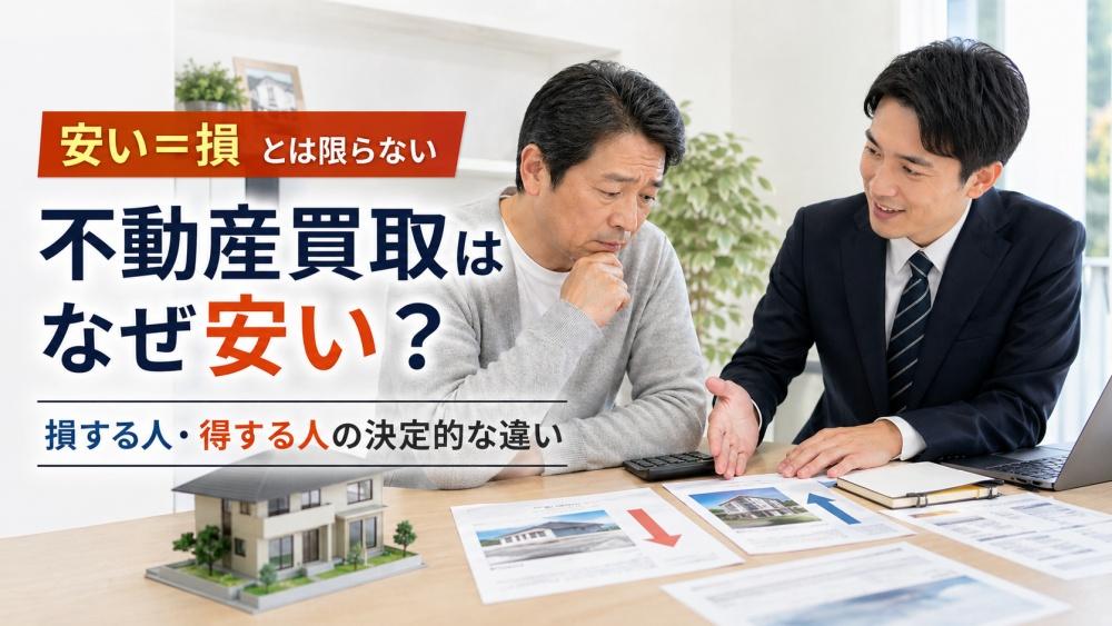 不動産買取はなぜ安い？損する人と得する人の決定的な違い